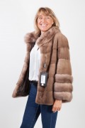 Pastel Mink and Martens Fur Jacket