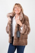 Pastel Mink and Martens Fur Jacket