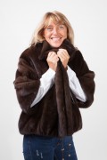 Dark Brown Mink  Fur Jacket