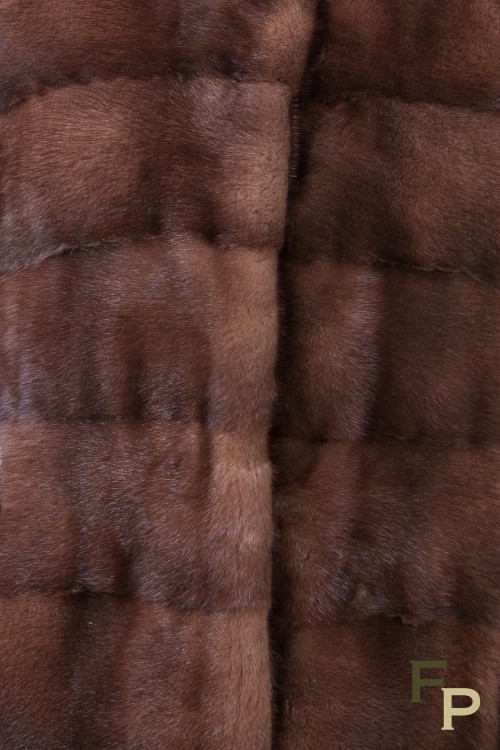 Bown Mink Coat with Integrated Belt