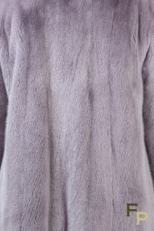 Manteau de Vison Crois&eacute; Gris Silver