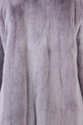 Crossover Coat in Gray Mink Fur