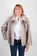 Silver Blue Mink Jacket in Full Skins