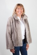 Silver Blue Mink Jacket in Full Skins