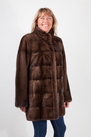 Straight Brown Mink Coat, Dark Brown Mink Coat