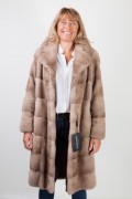 Long Pastel Mink Coat by Casiani