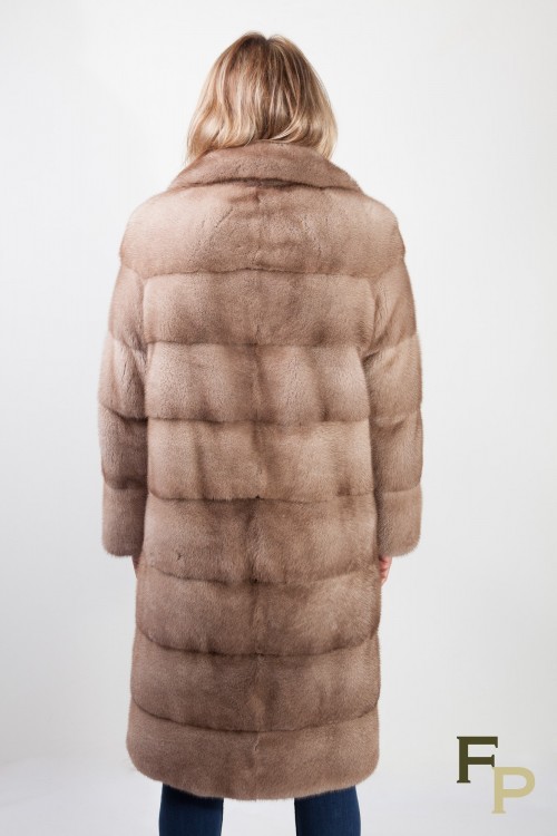 Long Pastel Mink Coat by Casiani