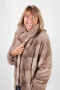 Long Pastel Mink Coat by Casiani