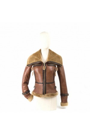 Bomber in Leather and Shearling Merino - Main Image