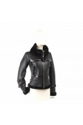 Black Sheepskin Merino Bomber