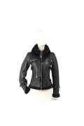 Black Sheepskin Merino Bomber