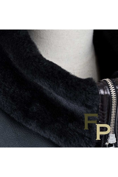 Bombardier Noir en Agneau Mérinos