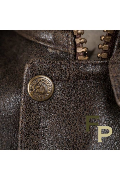 Men Bomber in Merino Lamb with  Fox Hood