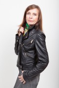 Black Jacket in Leather Plonge