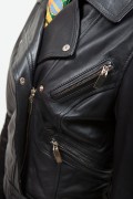 Black Jacket in Leather Plonge