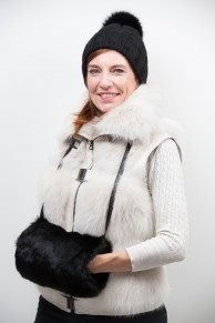 Black Rabbit Fur Hand Warmer