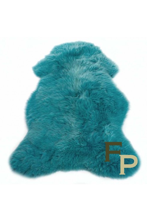 peau de mouton mérinos turquoise