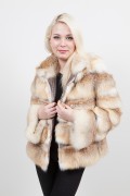 Gold  Fox Coat with hood