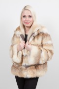 Gold  Fox Coat with hood