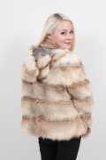 Gold  Fox Coat with hood