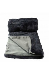Gray Rabbit Fur Blanket 