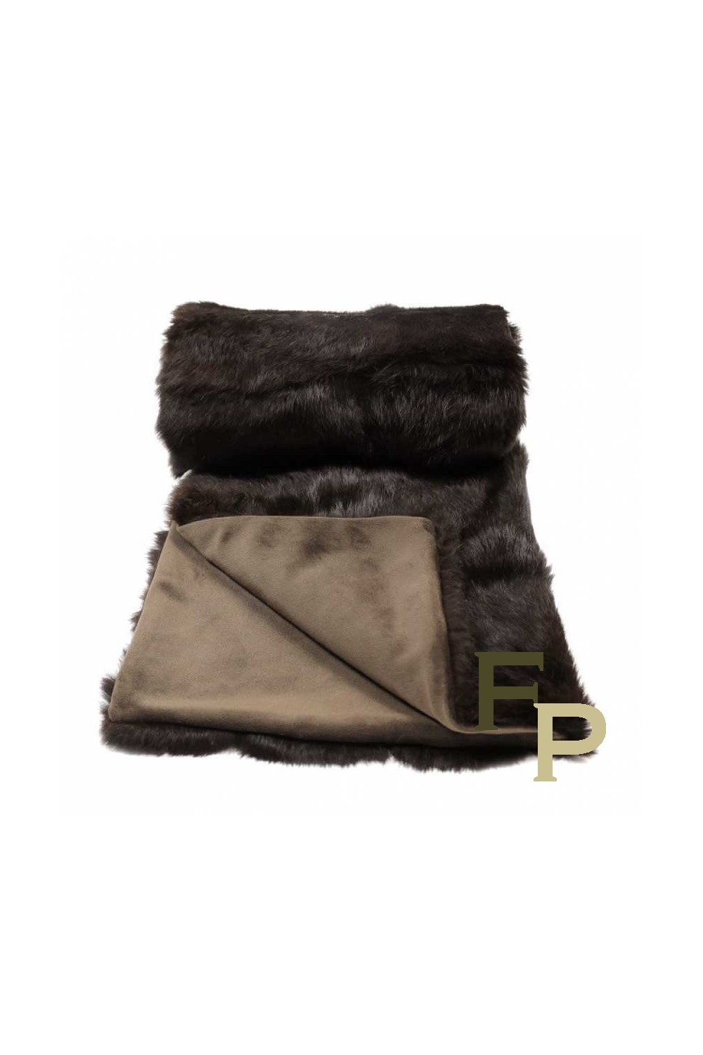Plaid fausse fourrure Lapin kaki | La Savoie en Direct