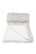 White Chalk Rabbit Fur Blanket 