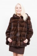 (SOLD) Long Brown Mink Jacket