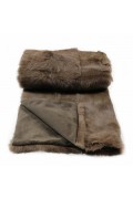Brown Rabbit Fur Blanket 
