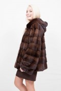 (SOLD) Long Brown Mink Jacket