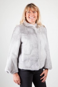 Grey Sapphire Mink Jacket "Tulip"