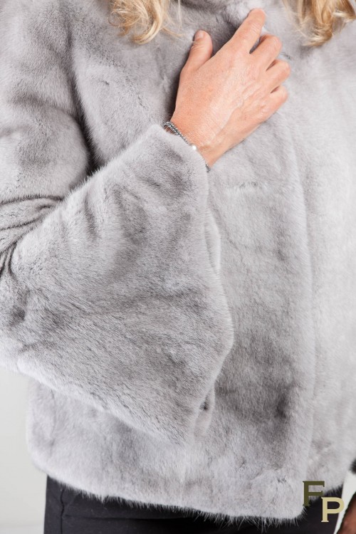 Grey Sapphire Mink Jacket "Tulip"