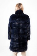 Navy Blue Mink Coat