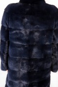 Navy Blue Mink Coat