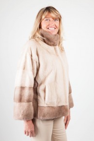 Veste de Vison Pastel et Palomino