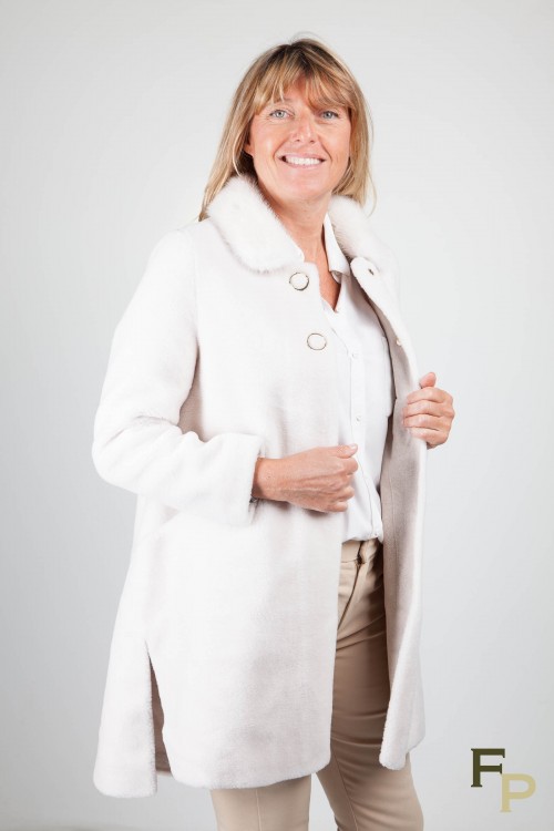 White Coat in Mink and Sherling