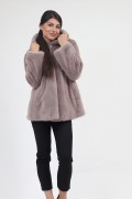 Fur Mink Jacket with Hood