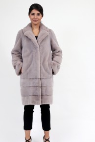 Straight Mink Coat Colour "Pink Metalic"