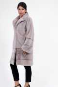 Straight Mink Coat Colour "Pink Metalic"