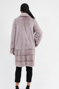 Straight Mink Coat Colour "Pink Metalic"