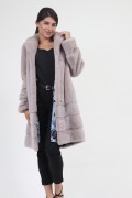 Straight Mink Coat Colour "Pink Metalic"