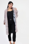 Straight Mink Coat Colour "Pink Metalic"