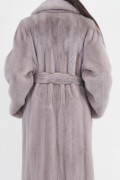 Loose Mink Fur Coat in Pink Metalic Colour