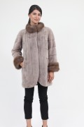 "Wave" Coat in Mink and Marten Furs