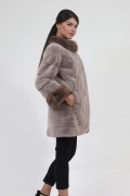 "Wave" Coat in Mink and Marten Furs