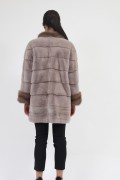 "Wave" Coat in Mink and Marten Furs