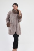 "Wave" Coat in Mink and Marten Furs