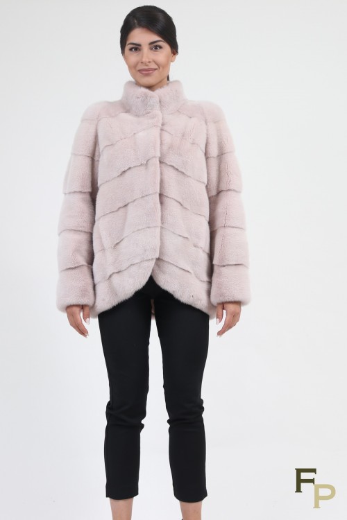 Veste "Diagonales" en Fourrure de Vison