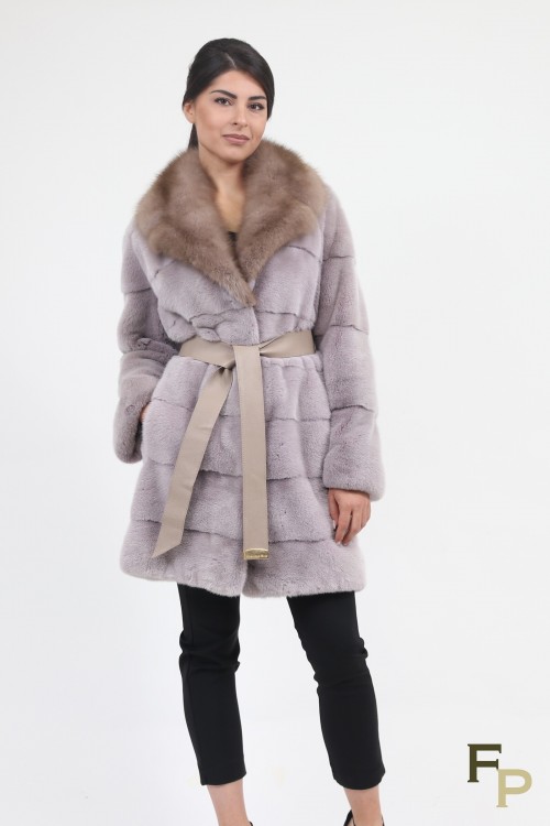 Manteau en Fourrures de Vison et de Martre