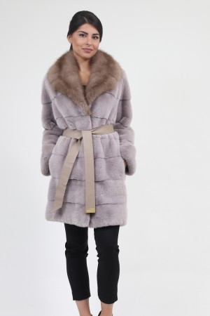 Manteau Long En Vison Valere Paris Taille 42 - Fourrure Marron, Occasion Très Bon état